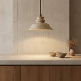 Maja Wabi-Sabi Travertine Bell Pendant Light | Natural Stone Hanging Lamp