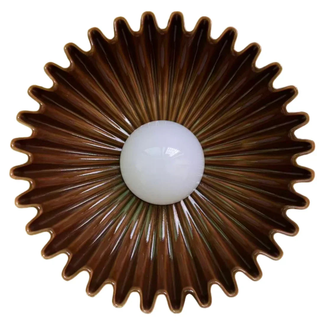 Marenys Modern Ceramic Flower Wall Light | Nordic Wabi-Sabi Sconce