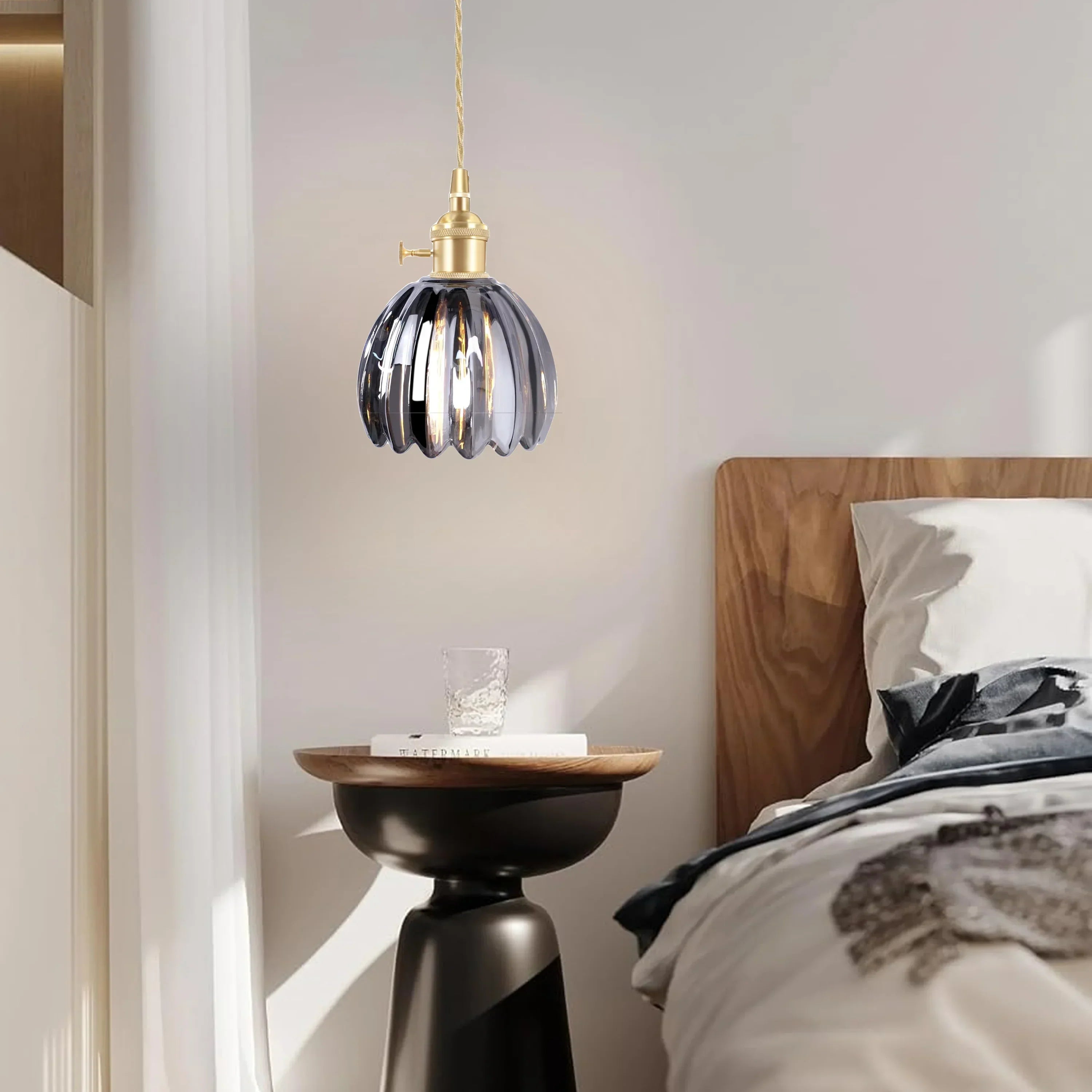 Marlee Petite Glass Flower Pendant Light | Elegant Floral Glass Chandelier