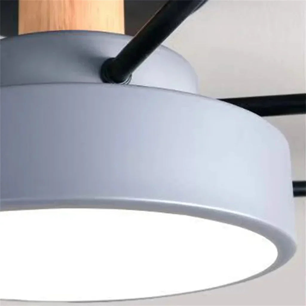 Murray Macaron LED Molecular Ceiling Light - Modern Wood & Metal Design