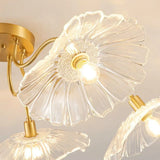 Nivara Lotus Leaf Glass Ceiling Light | Vintage Pastoral Flush Mount