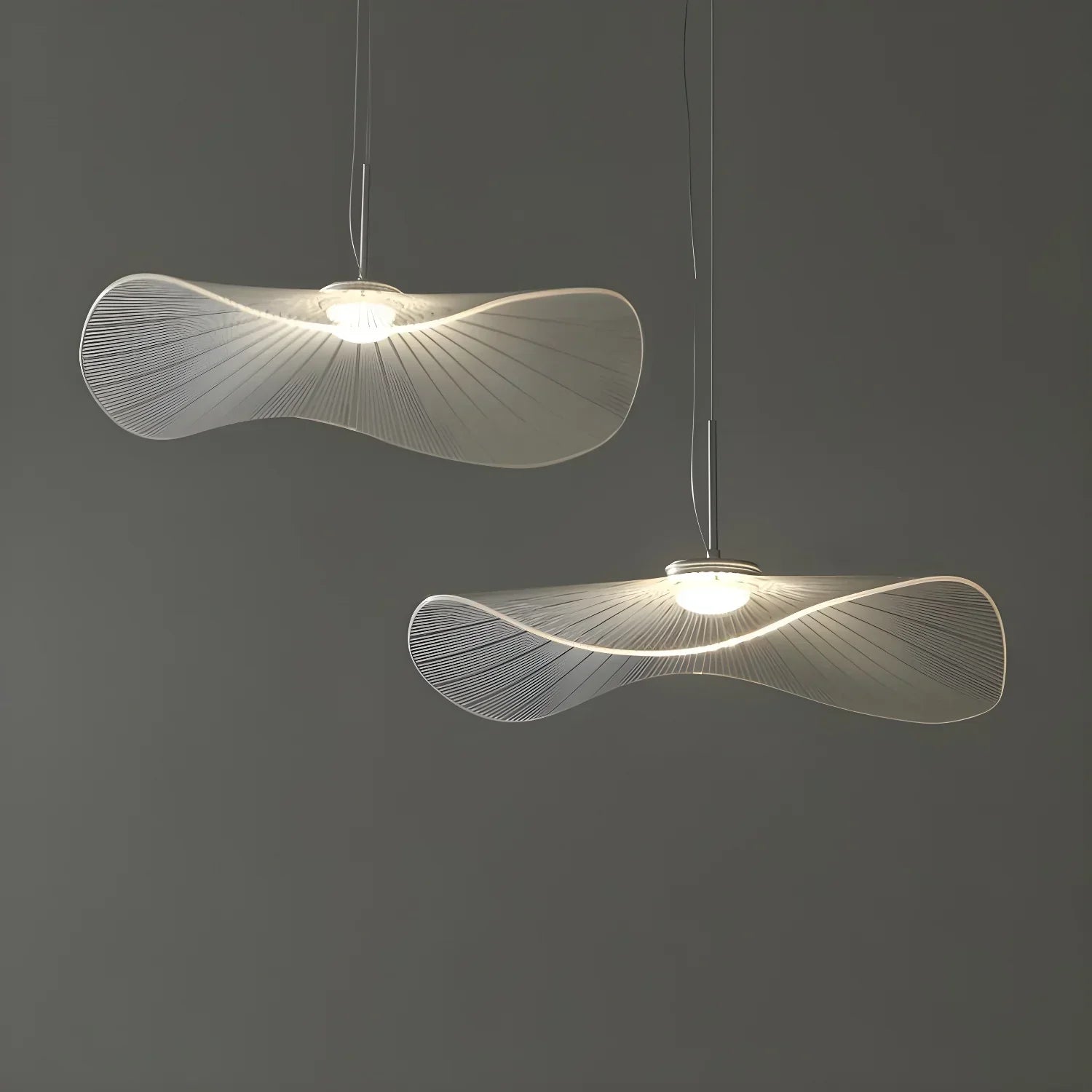 Anwen Nordic Lotus Leaf LED Pendant Light - Modern Acrylic Chandelier