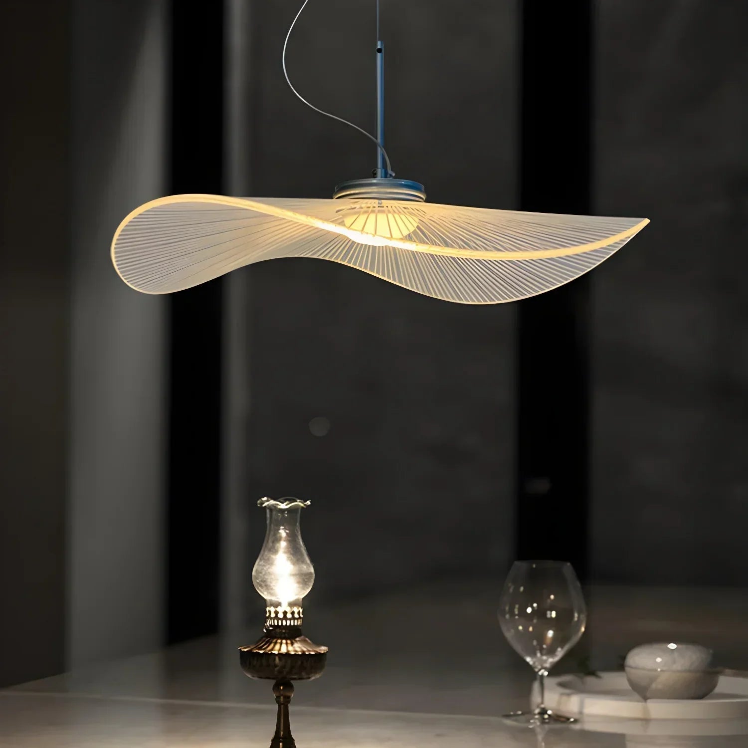 Anwen Nordic Lotus Leaf LED Pendant Light - Modern Acrylic Chandelier