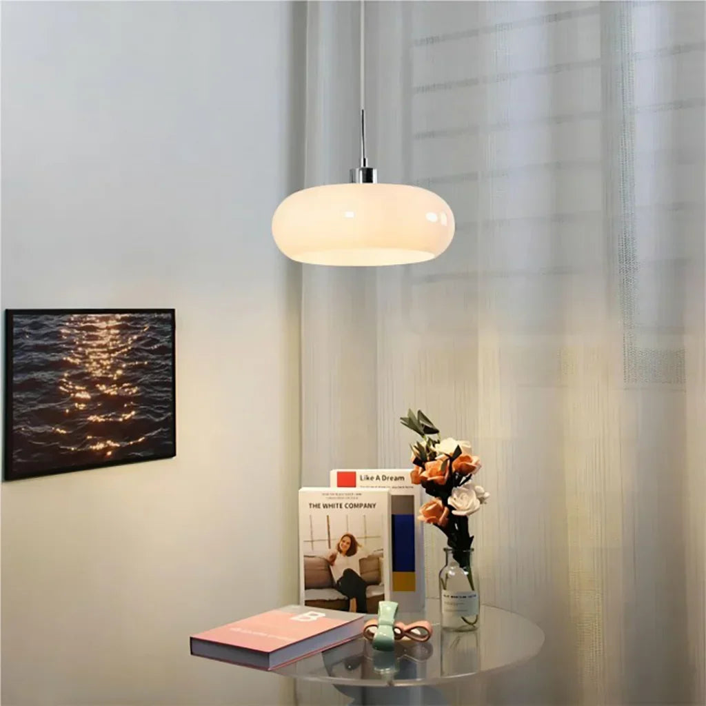 Kieran Bauhaus Glass Pendant Light | Modern Mid-Century Hanging Lamp