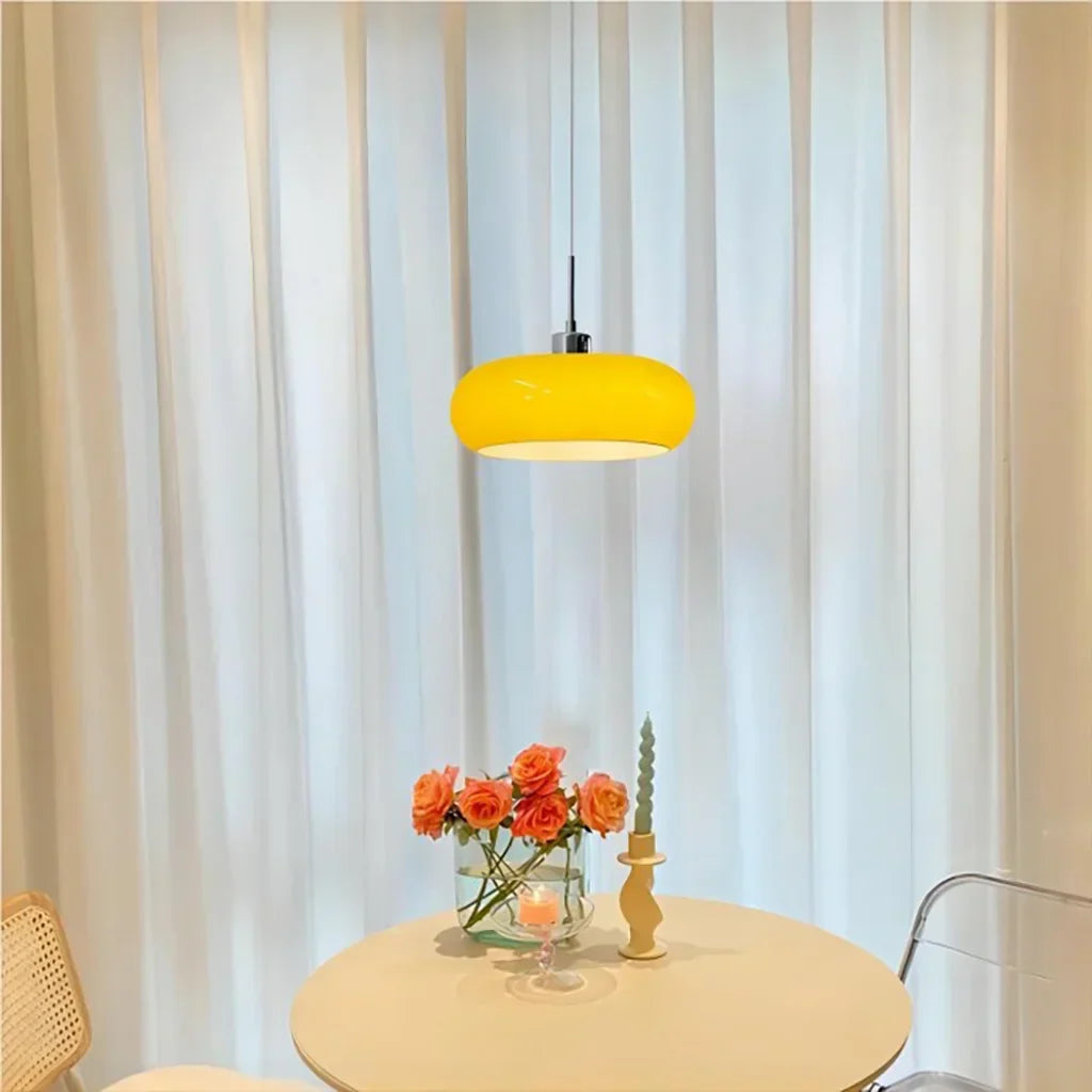 Kieran Bauhaus Glass Pendant Light | Modern Mid-Century Hanging Lamp