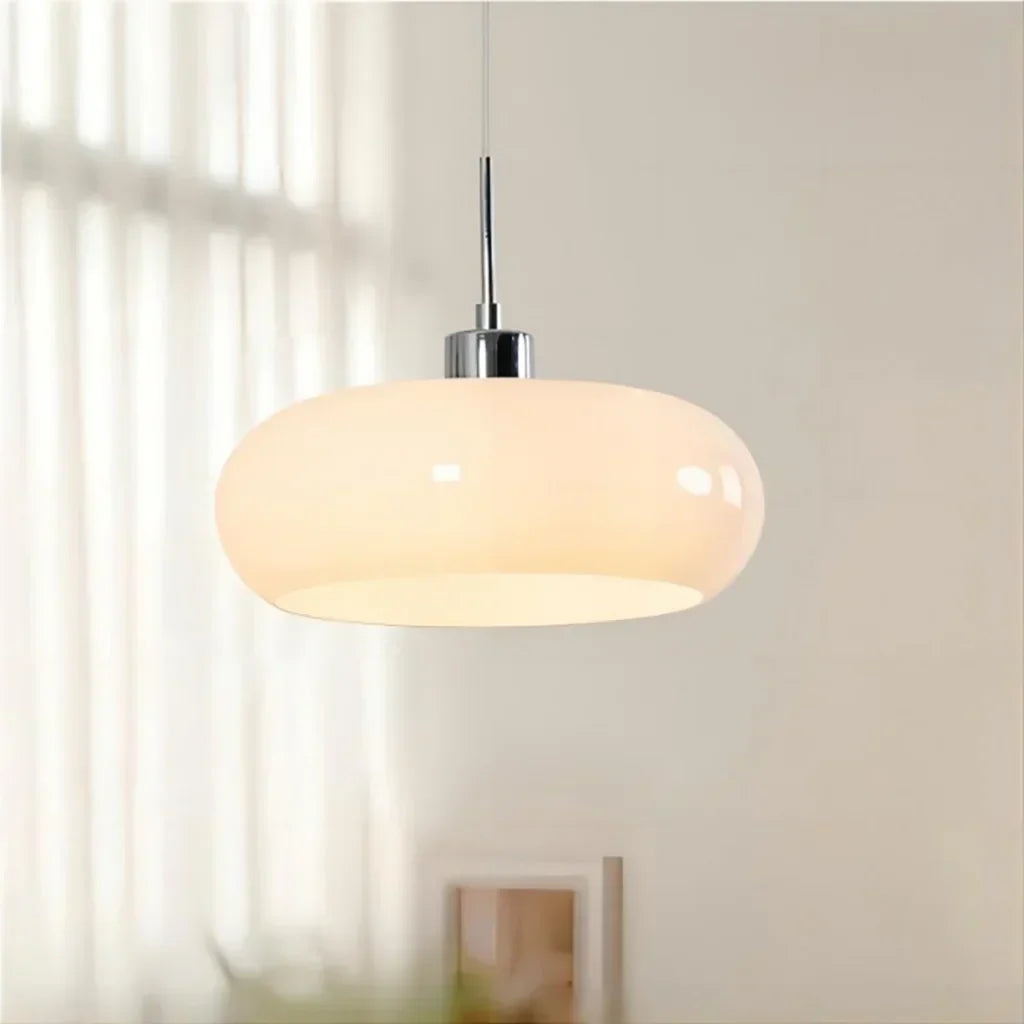 Kieran Bauhaus Glass Pendant Light | Modern Mid-Century Hanging Lamp