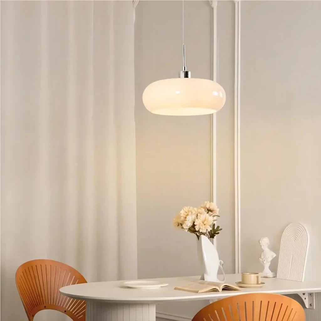 Kieran Bauhaus Glass Pendant Light | Modern Mid-Century Hanging Lamp
