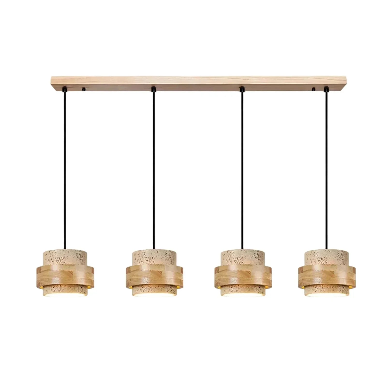 Orvina Travertine Pendant Light - Japandi Wabi-Sabi Stone Kitchen Island Lamp