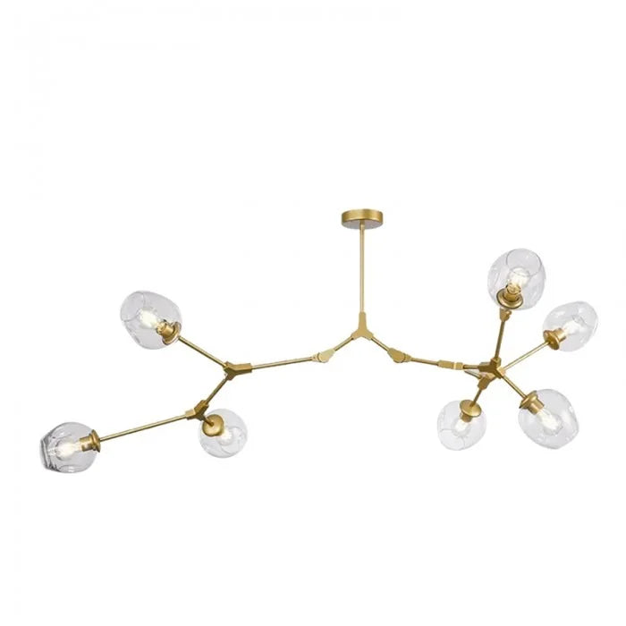 Polak Branching Glass Pendant Light | Modern Mid-Century Chandelier