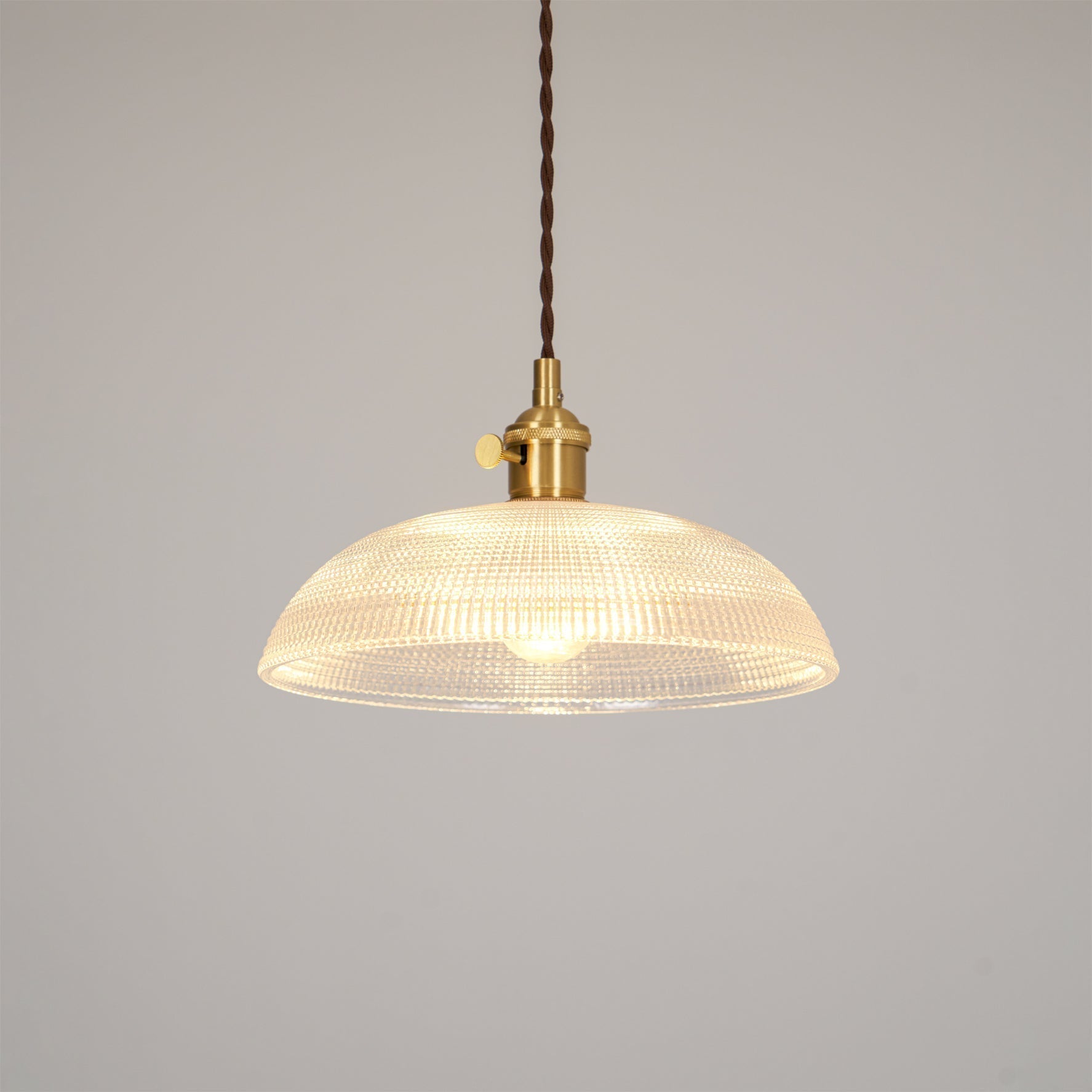 Ribbed Spiral Pendant Swag Light