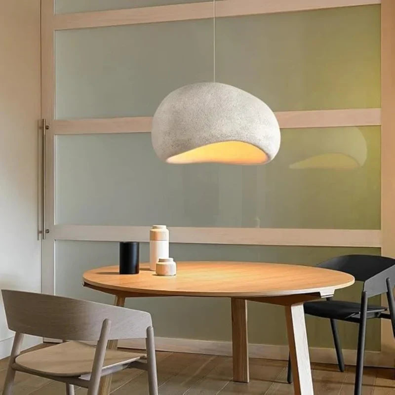 Khmara Wabi-Sabi Cloud Pendant Lamp | Organic Resin Dome Light - Ailampplus