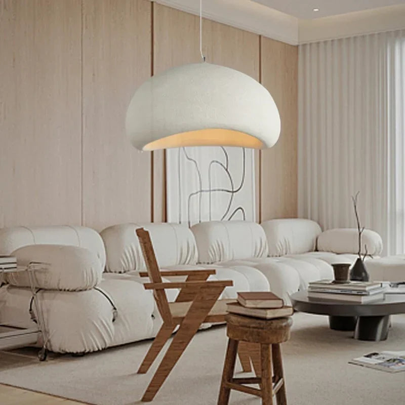 Khmara Wabi-Sabi Cloud Pendant Lamp | Organic Resin Dome Light - Ailampplus
