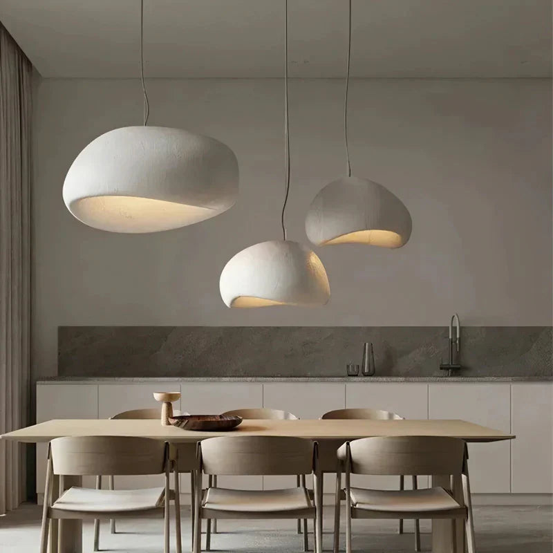 Khmara Wabi-Sabi Cloud Pendant Lamp | Organic Resin Dome Light - Ailampplus