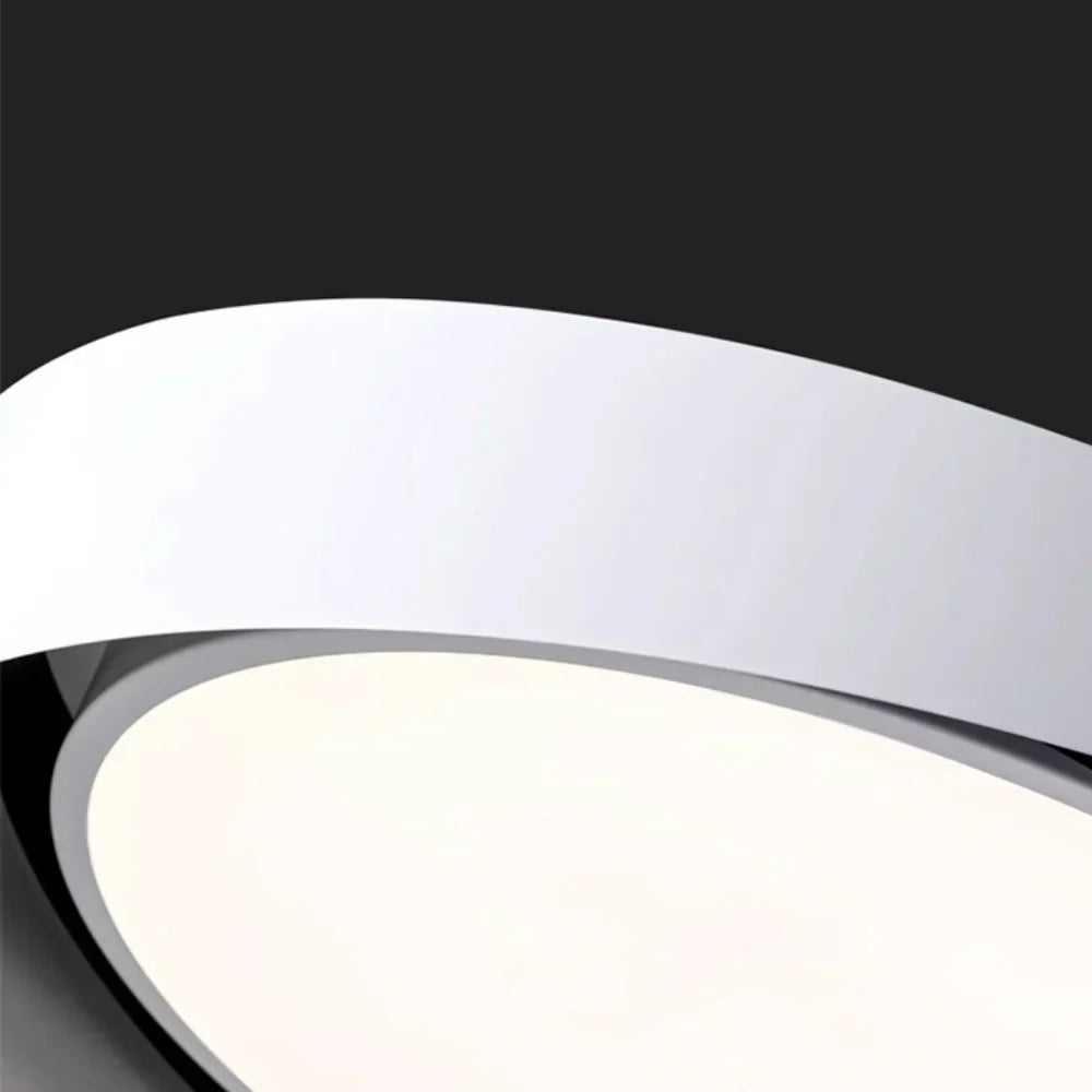 Solvane Minimalist Double Ring LED Ceiling Light | Modern Flush Mount Lamp