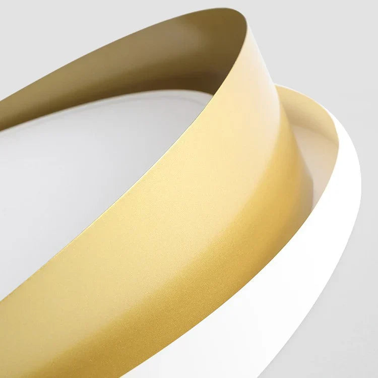 Solvane Minimalist Double Ring LED Ceiling Light | Modern Flush Mount Lamp
