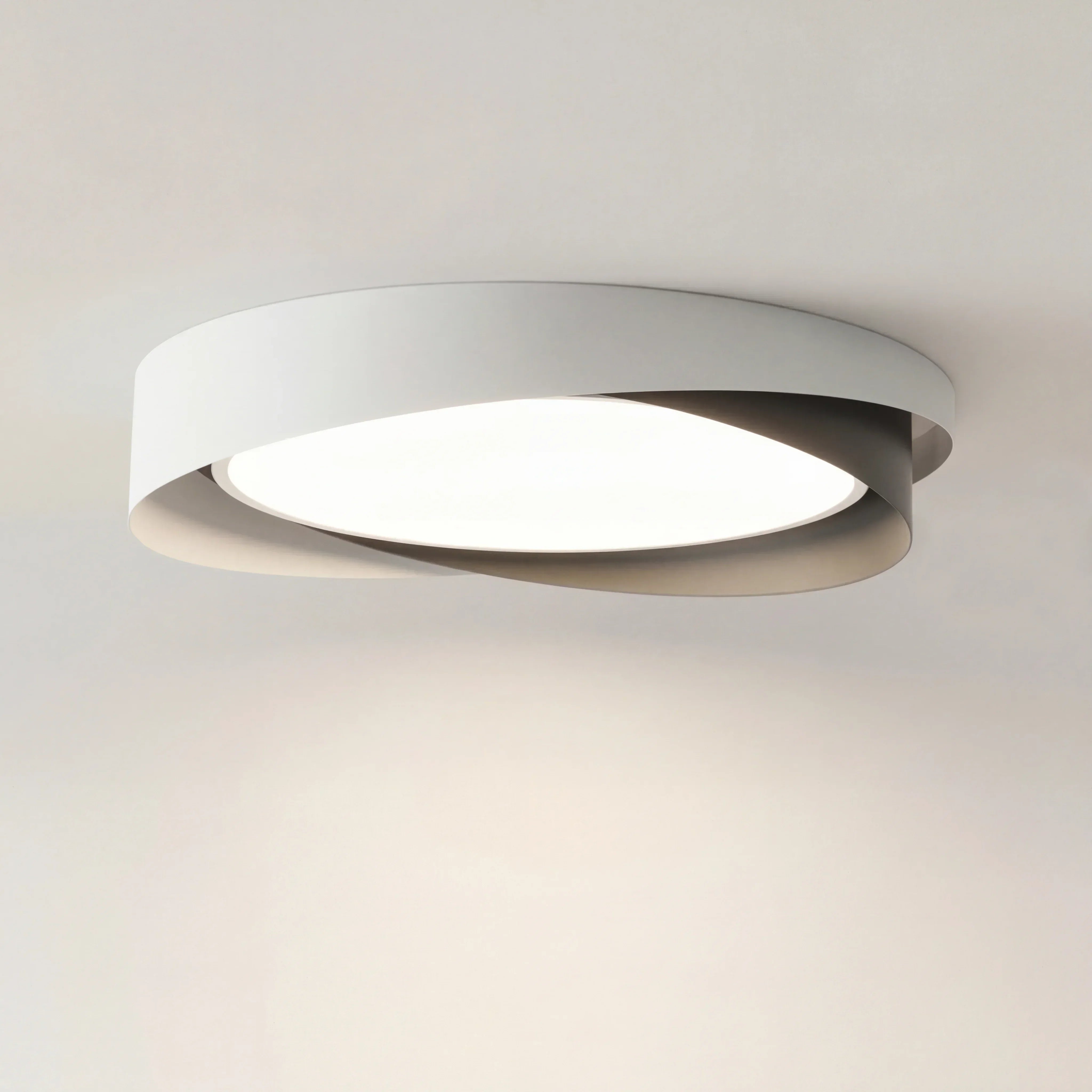 Solvane Minimalist Double Ring LED Ceiling Light | Modern Flush Mount Lamp