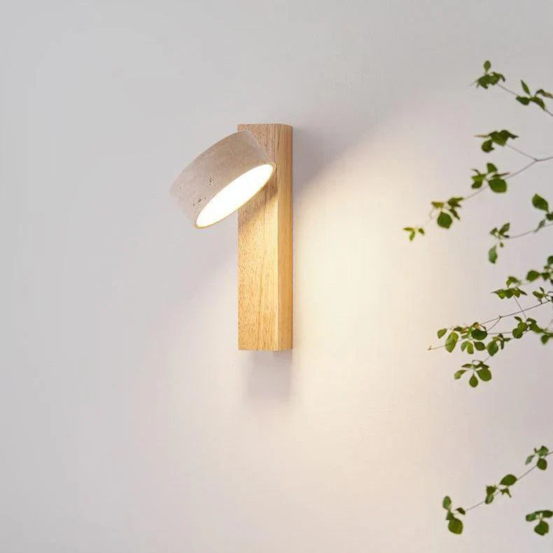 Thales Travertine Rotatable Wall Lamp - Japandi Natural Stone Sconce