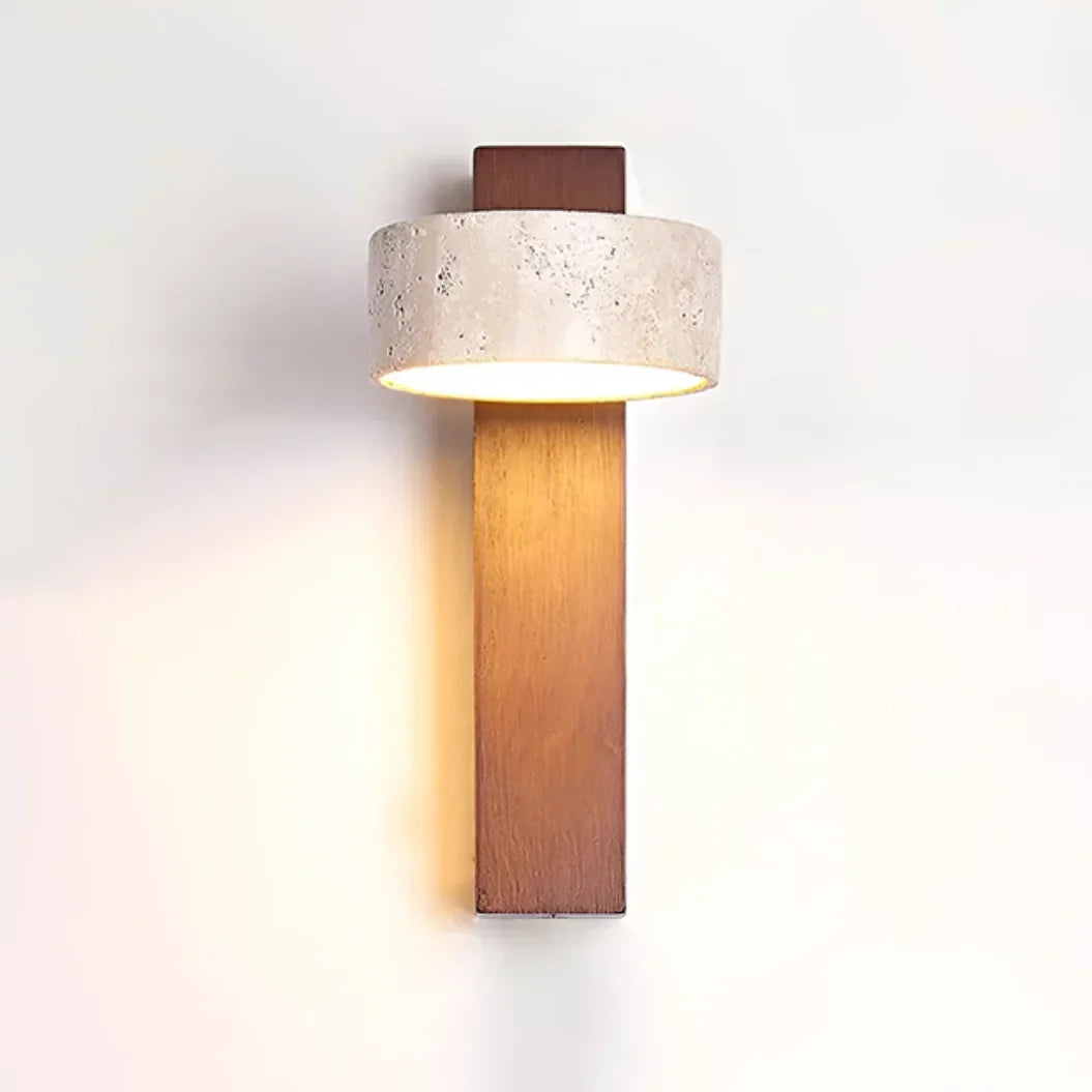 Thales Travertine Rotatable Wall Lamp - Japandi Natural Stone Sconce