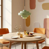 Valenra Macaron Orange Glass Pendant Light | Mid-Century Tiered Lamp