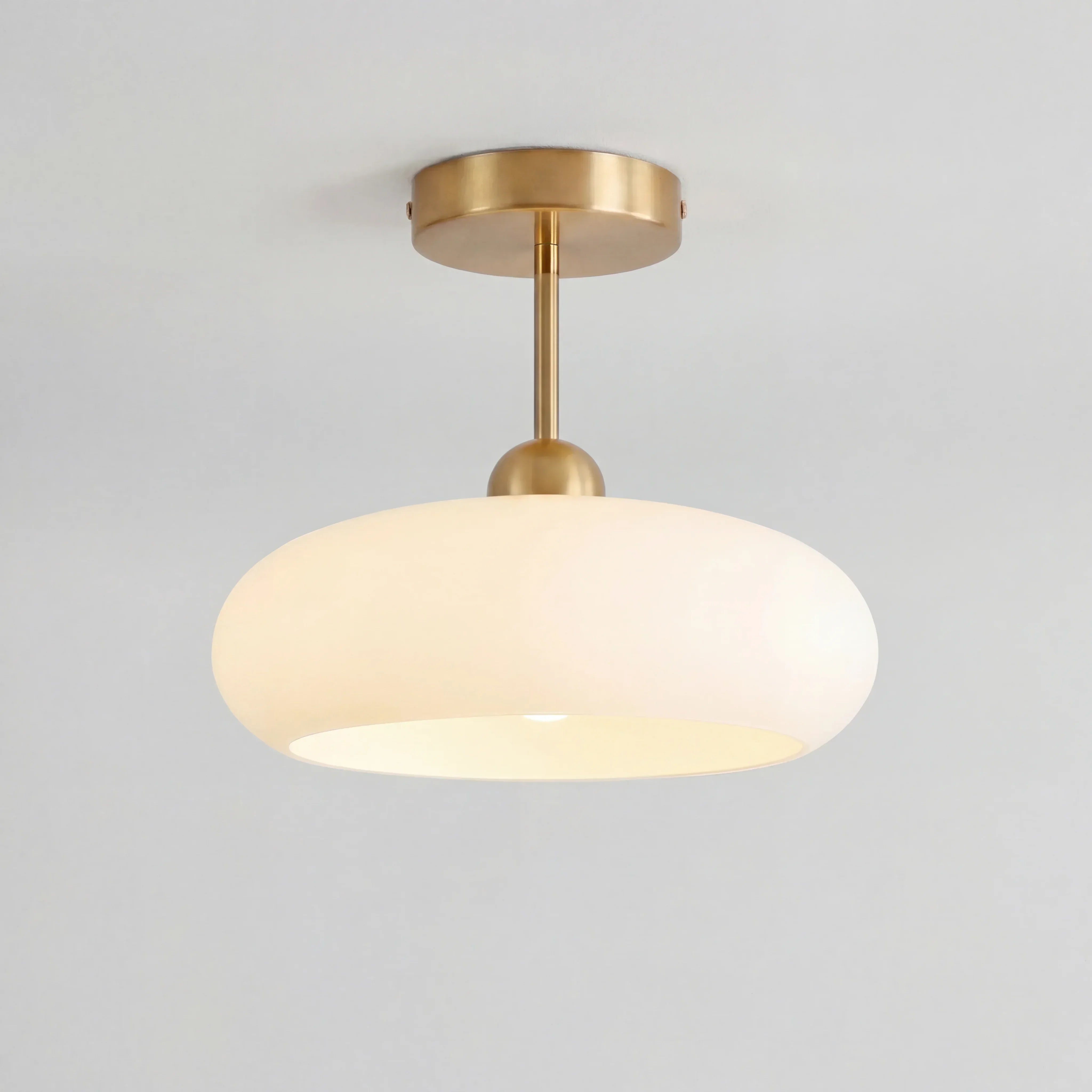 Veda Bauhaus Round Ceiling Light - Mid-Century Modern Flush Mount