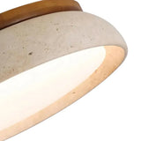 Veliana Wabi-Sabi Travertine Ceiling Light - Handcrafted Stone Flush Mount