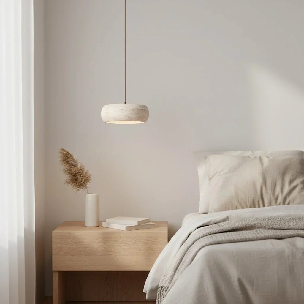 Yannick Wabi Sabi Travertine Pendant Light | Natural Stone Dining Lamp