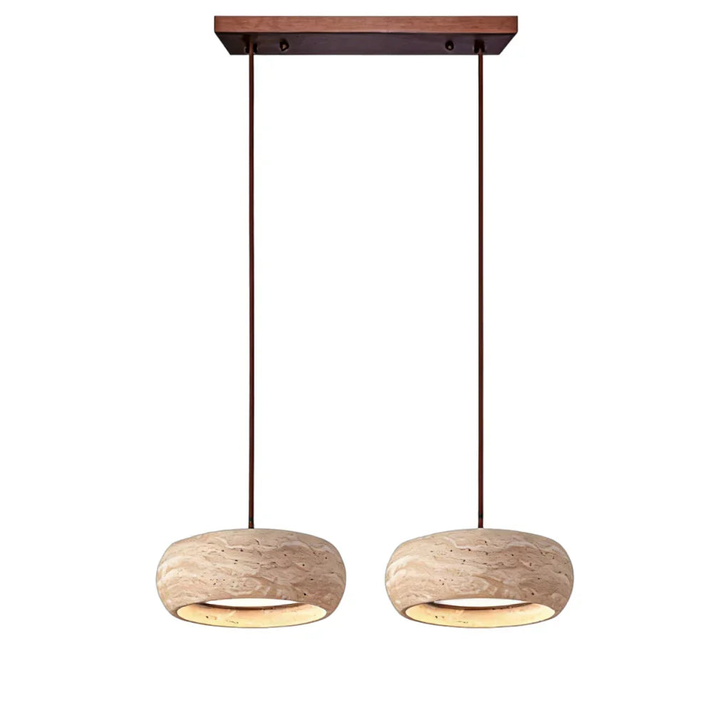 Yannick Wabi Sabi Travertine Pendant Light | Natural Stone Dining Lamp