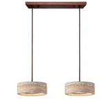 Yannick Wabi Sabi Travertine Pendant Light | Natural Stone Dining Lamp