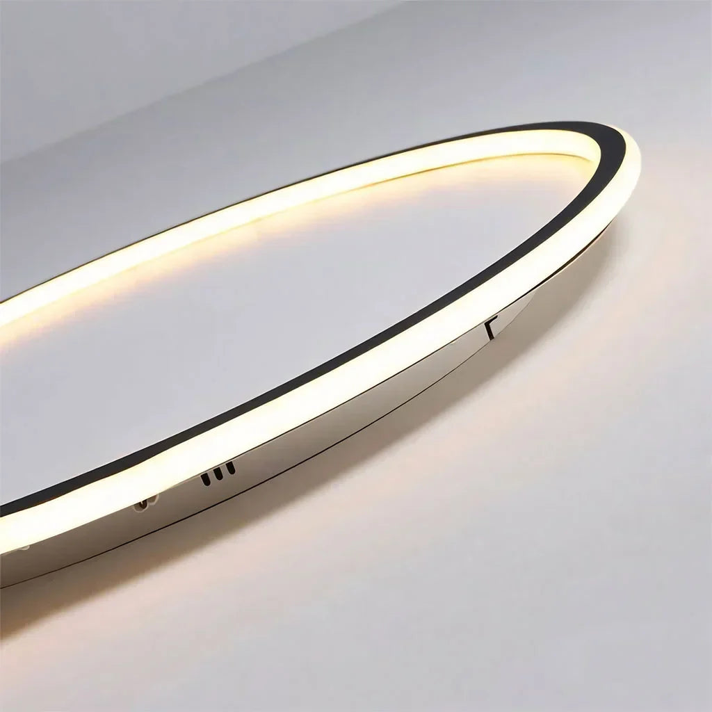 Zev Modern Round Hollow LED Ceiling Light - Minimalist Flush Mount