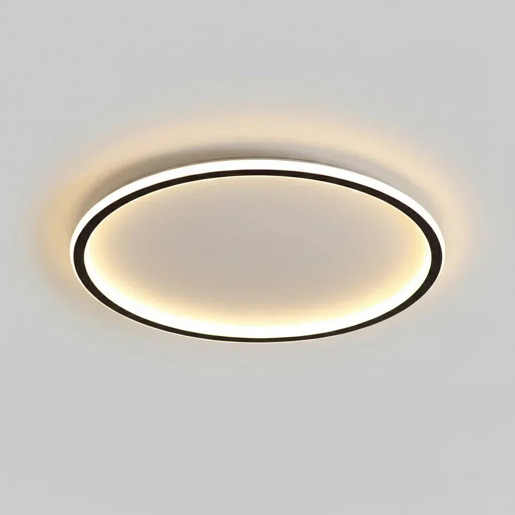 Zev Modern Round Hollow LED Ceiling Light - Minimalist Flush Mount