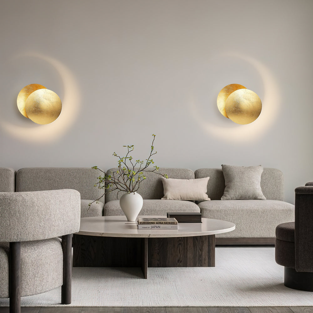Rothe LED Adjustable Disc Wall Light - Modern Halo Sconce for Home Decor