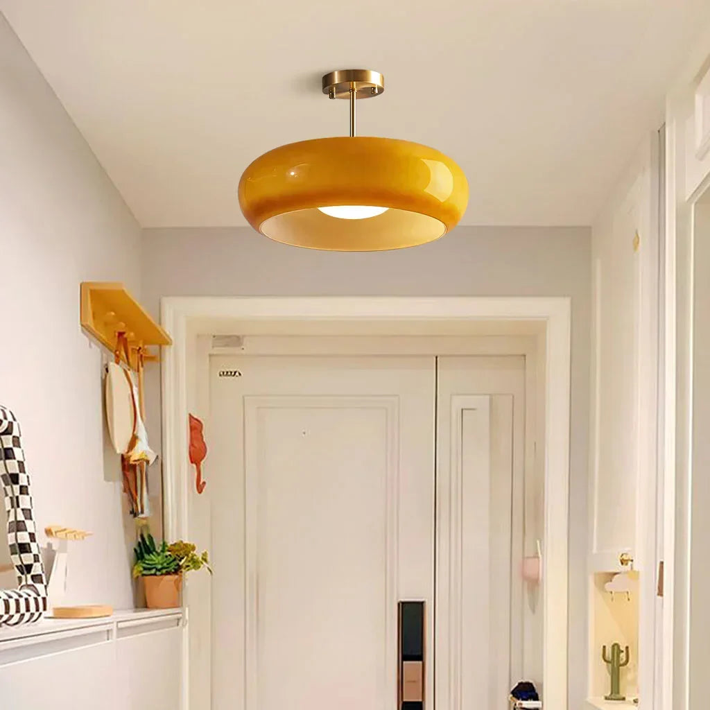 Veda Bauhaus Round Ceiling Light - Mid-Century Modern Flush Mount