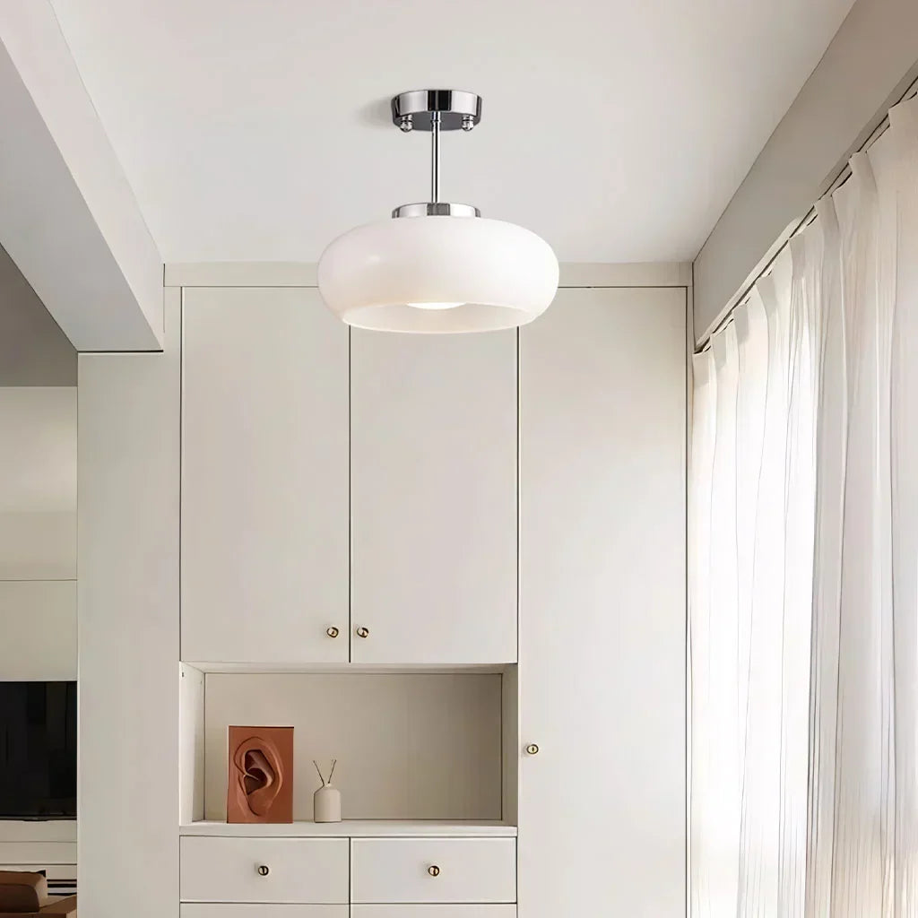 Veda Bauhaus Round Ceiling Light - Mid-Century Modern Flush Mount