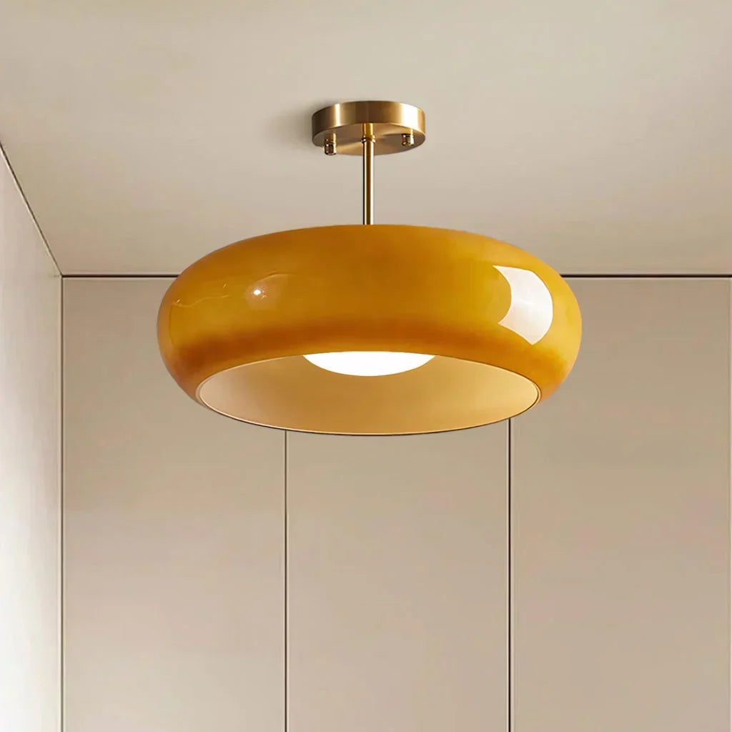 Veda Bauhaus Round Ceiling Light - Mid-Century Modern Flush Mount