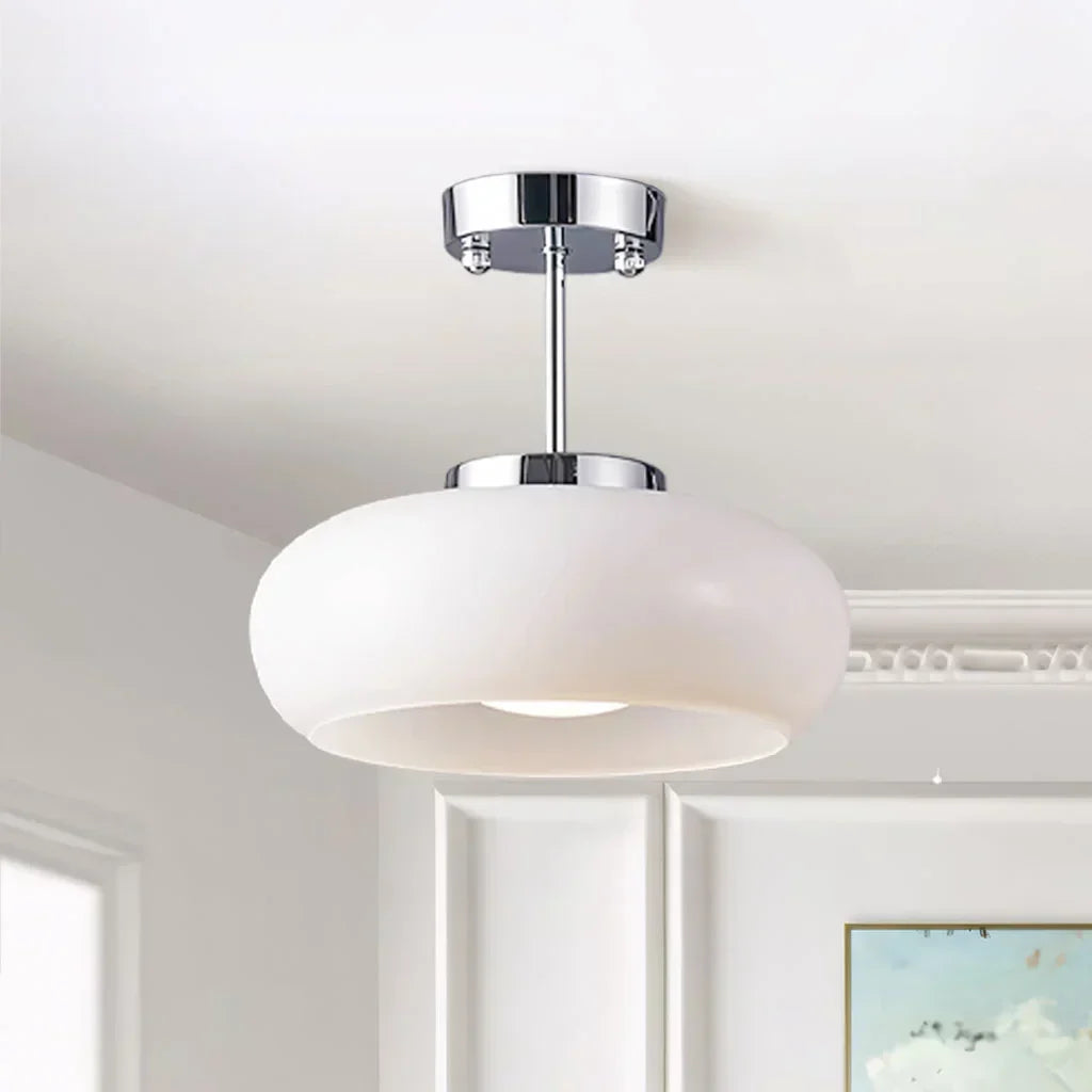Veda Bauhaus Round Ceiling Light - Mid-Century Modern Flush Mount