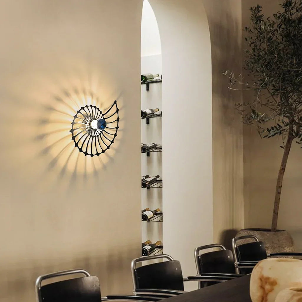 Aegir Nautilus Decorative LED Wall Lamp - Modern Luxury Spiral Sconce