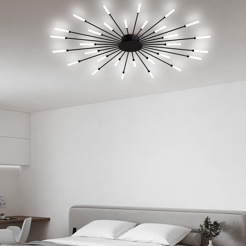Connoly Modern Spiral Sputnik Ceiling Light - LED Flush Mount Chandelier