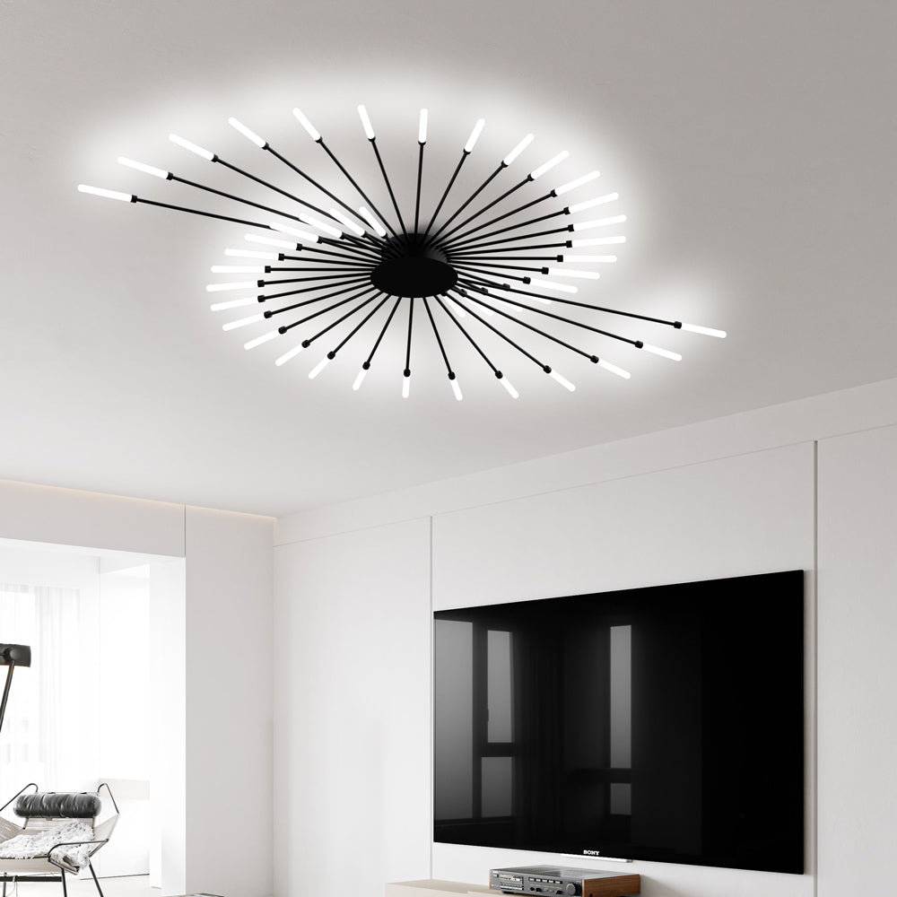Connoly Modern Spiral Sputnik Ceiling Light - LED Flush Mount Chandelier