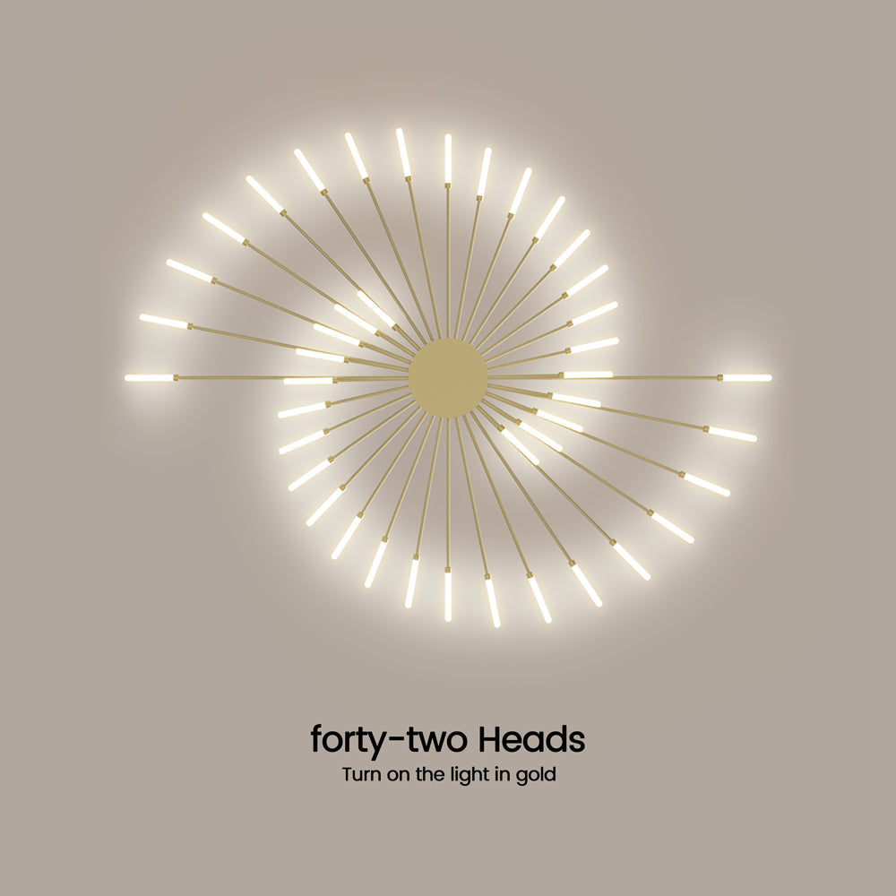 Connoly Modern Spiral Sputnik Ceiling Light - LED Flush Mount Chandelier