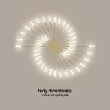 Connoly Modern Spiral Sputnik Ceiling Light - LED Flush Mount Chandelier