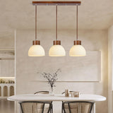 Bragi 3-Light White Ribbed Glass Pendant Lamp | Modern Dining Room Light