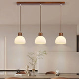 Bragi 3-Light White Ribbed Glass Pendant Lamp | Modern Dining Room Light