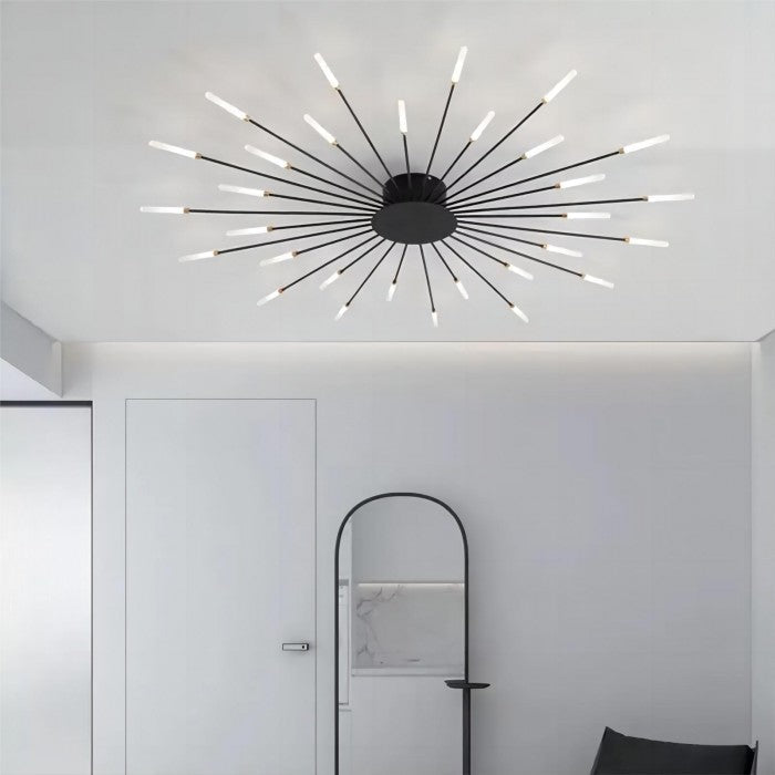 Connoly Modern Spiral Sputnik Ceiling Light - LED Flush Mount Chandelier