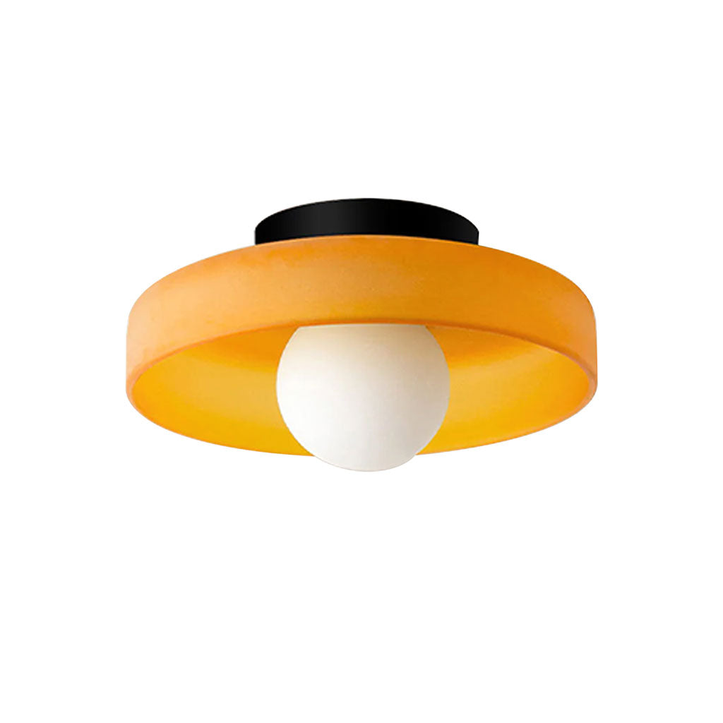 Morrow Glass Disc Flush Mount Ceiling & Wall Light | Modern Designer Sconce