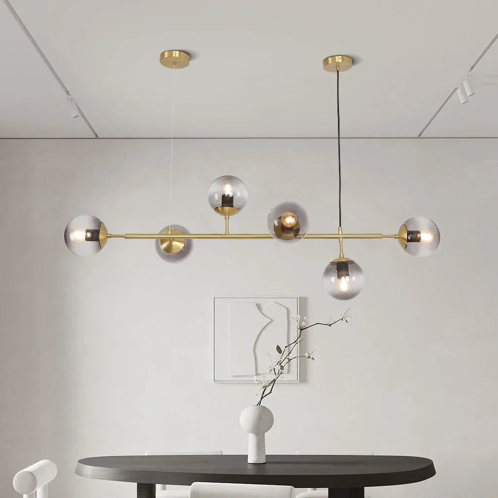 Kenzo Modern Glass Orb Pendant Light - Minimalist Hanging Lamp