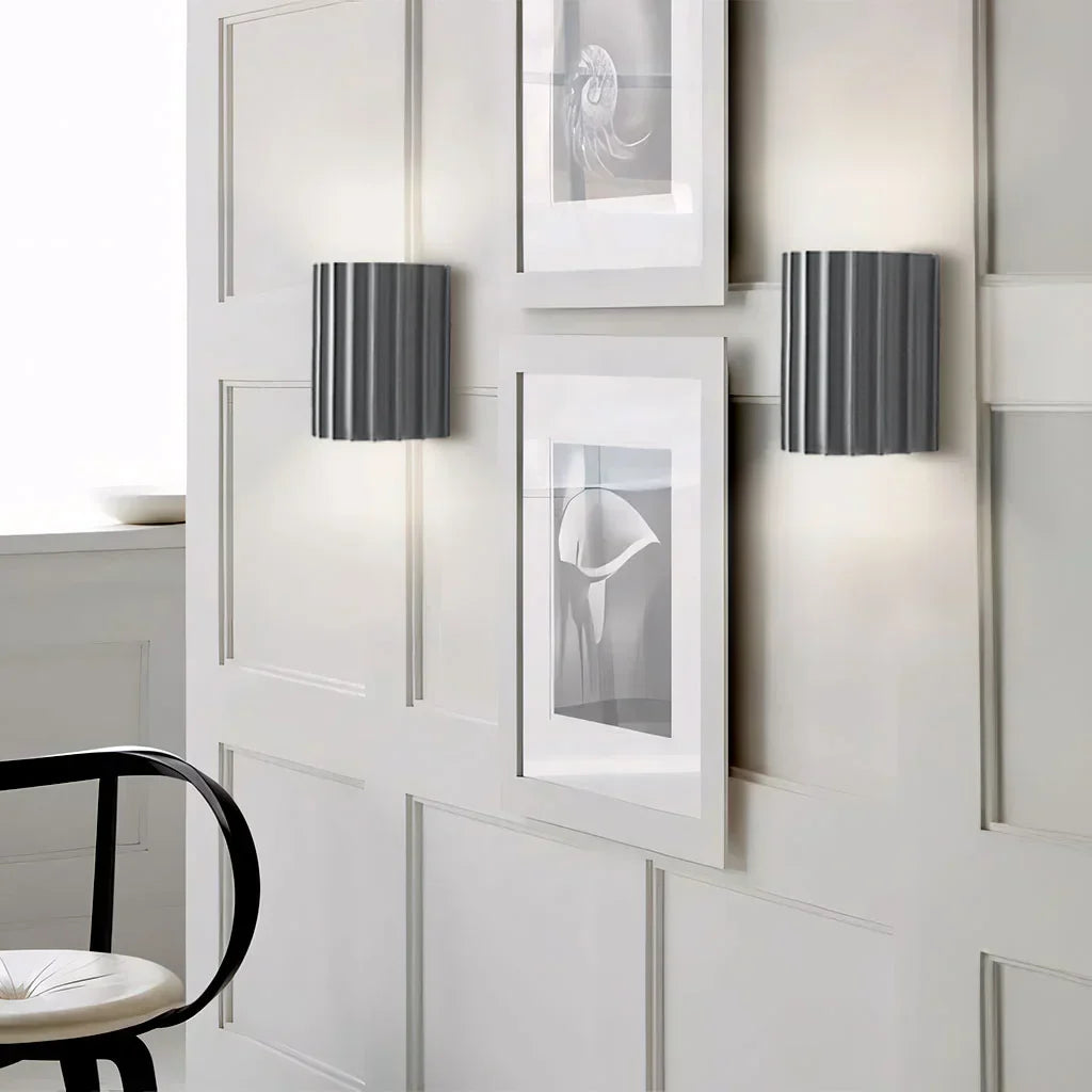 Rhea Resin Ribbed Wall Sconce - Minimalist Modern Interior Wall Lamp