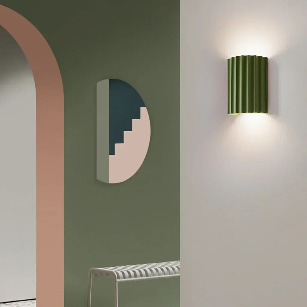 Rhea Resin Ribbed Wall Sconce - Minimalist Modern Interior Wall Lamp