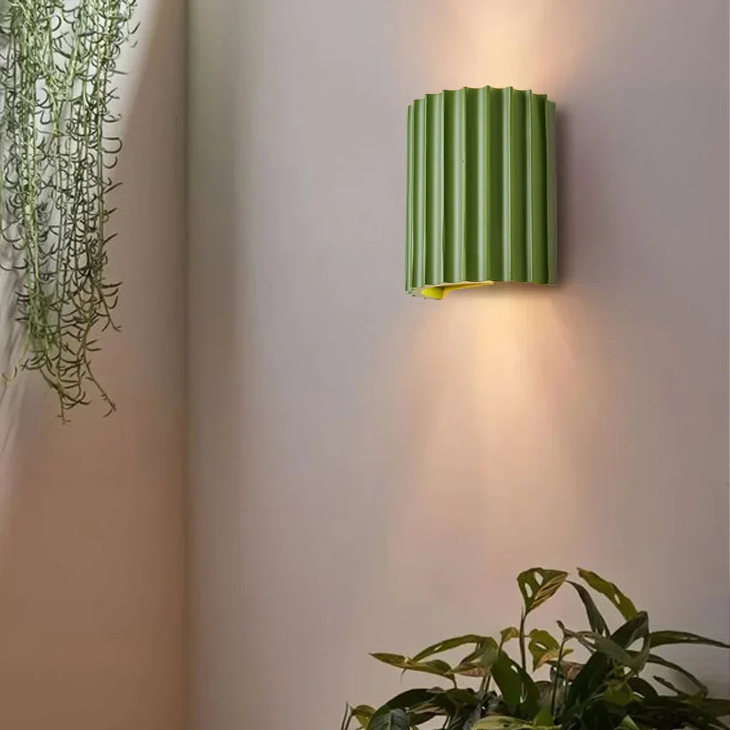 Rhea Resin Ribbed Wall Sconce - Minimalist Modern Interior Wall Lamp