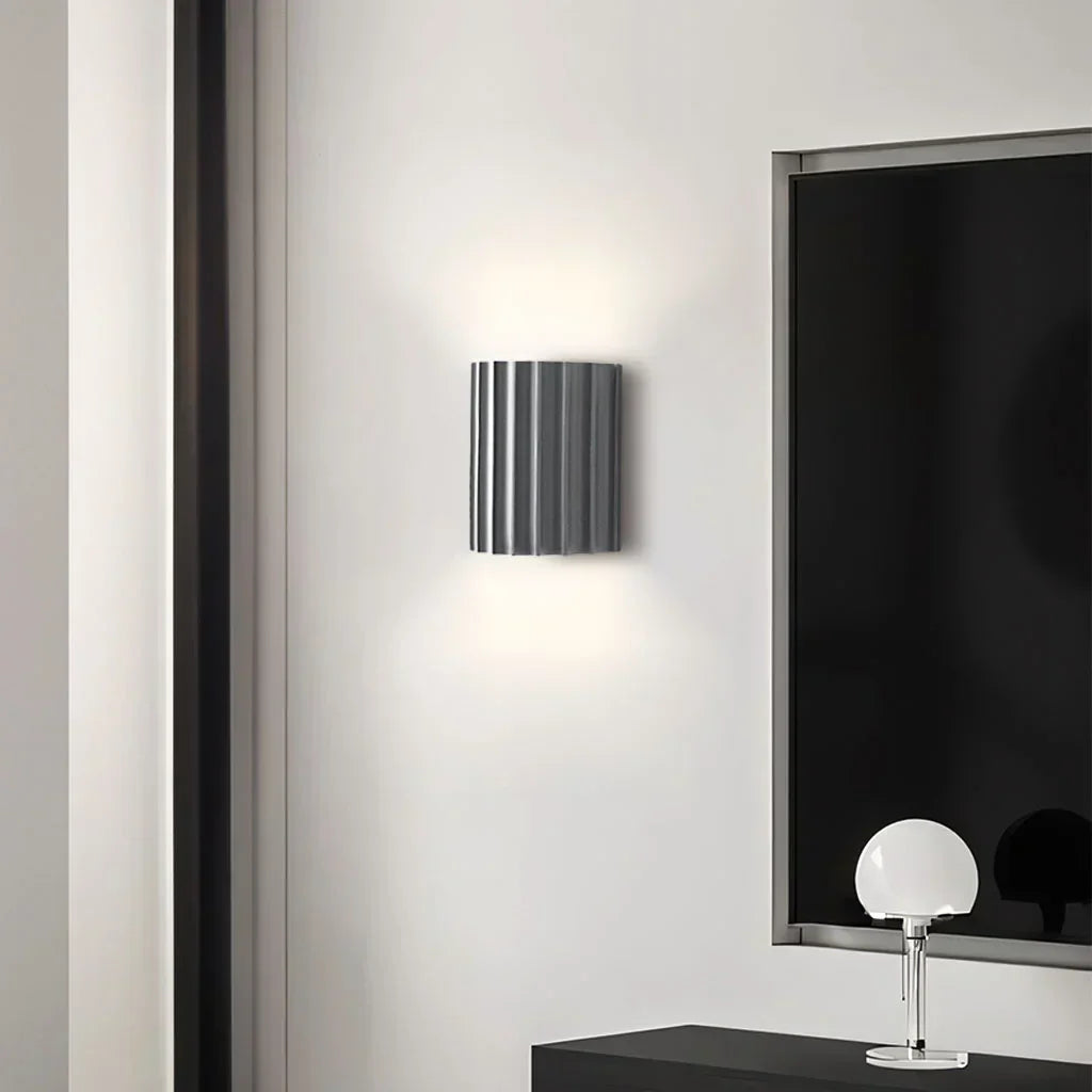 Rhea Resin Ribbed Wall Sconce - Minimalist Modern Interior Wall Lamp