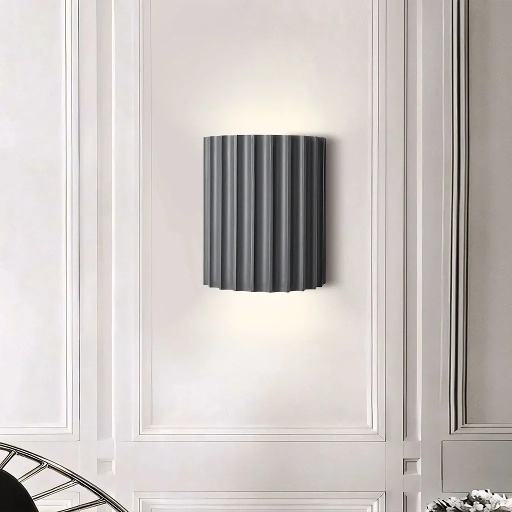 Rhea Resin Ribbed Wall Sconce - Minimalist Modern Interior Wall Lamp